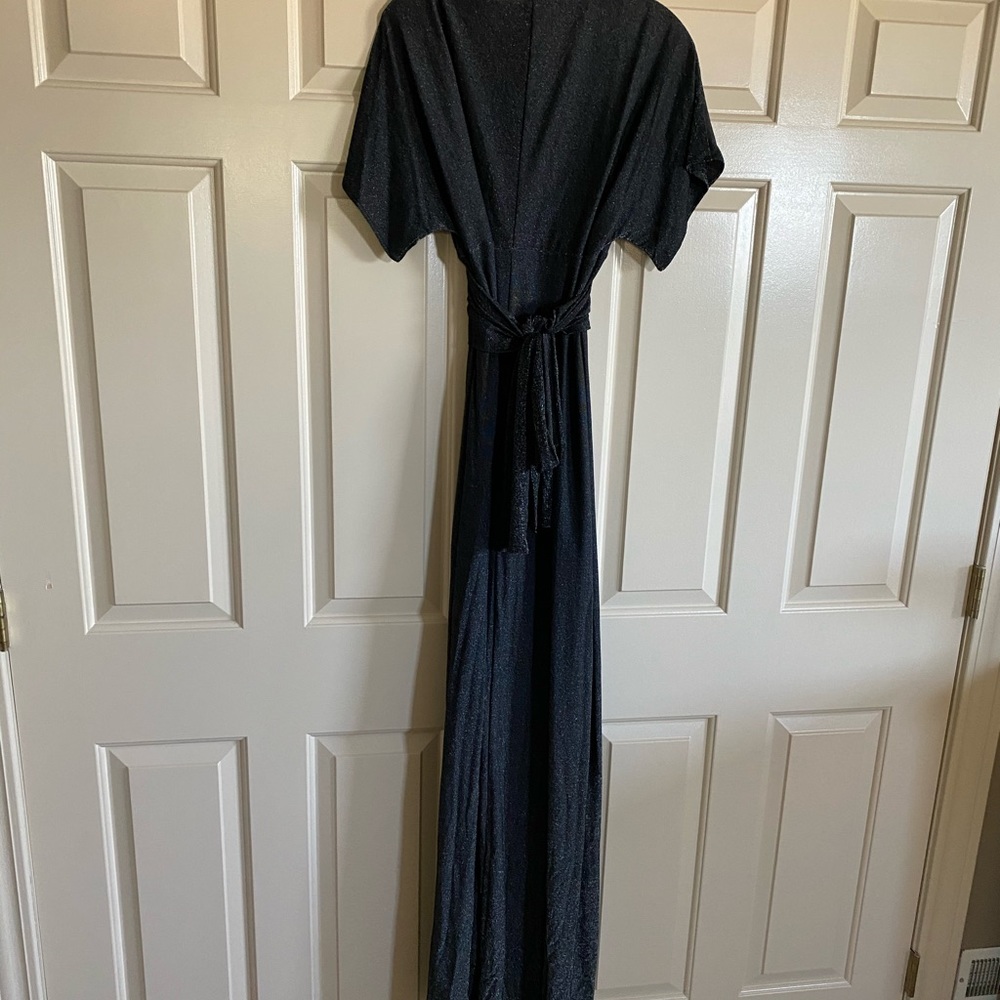 NWT Halston Heritage Tie-back metallic crepe gown - Picture 9 of 9